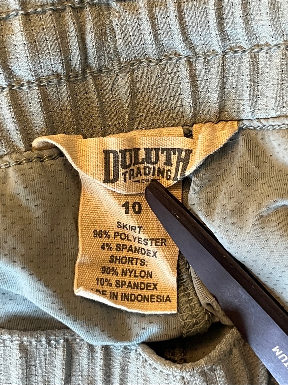 Duluth Trading Co Light Teal Stretch Skort - Picture 8 of 11